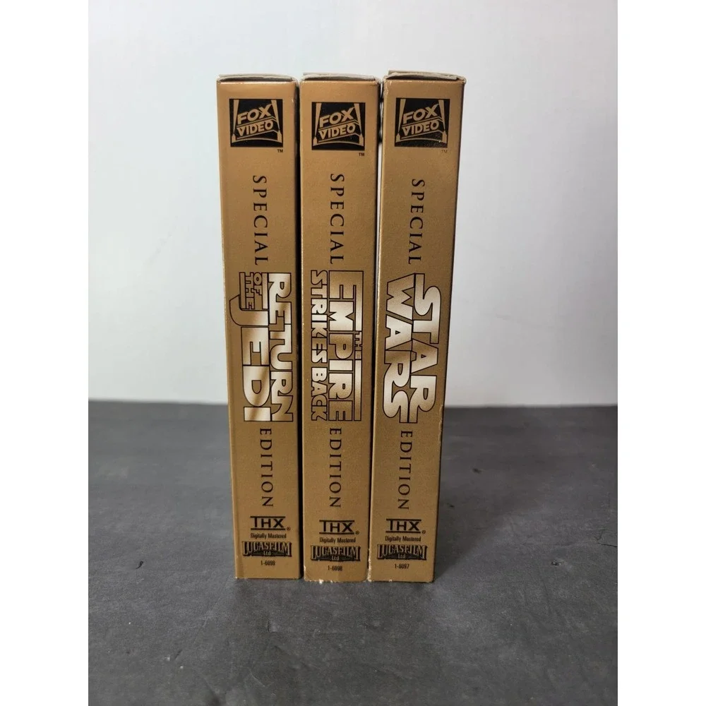 1997 Star Wars Trilogy Gold Box Sex Special Limited Edition 3 VHS Video Tape Set